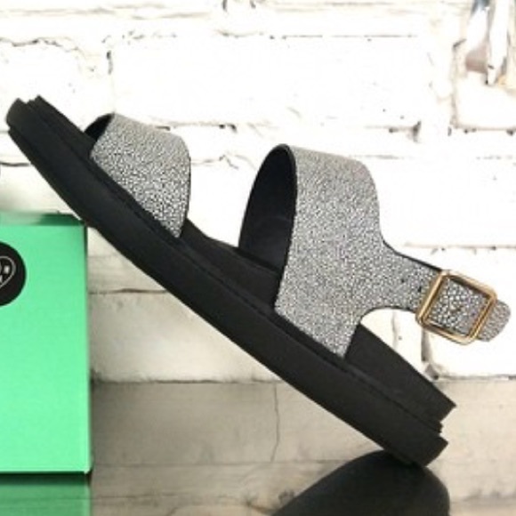 Two Strap Slingback Flat Platform Sandal - Picture 3 of 6